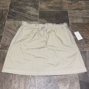 NWT Drawstring Waist Khaki Skirt